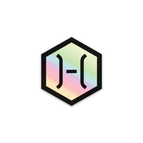 Sticker Holographique Hexatac