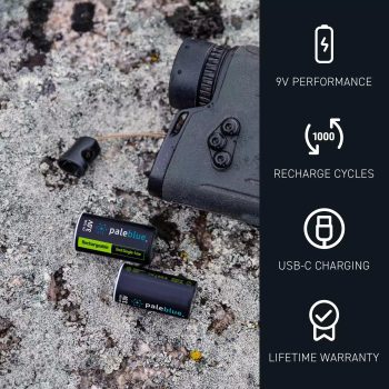 Pile rechargeable CR123A PaleBlue Voyager avec port USB-C intégré